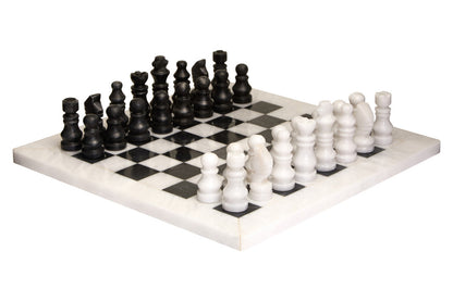 Flos White and Black Small Marble Chess Set - Image 2