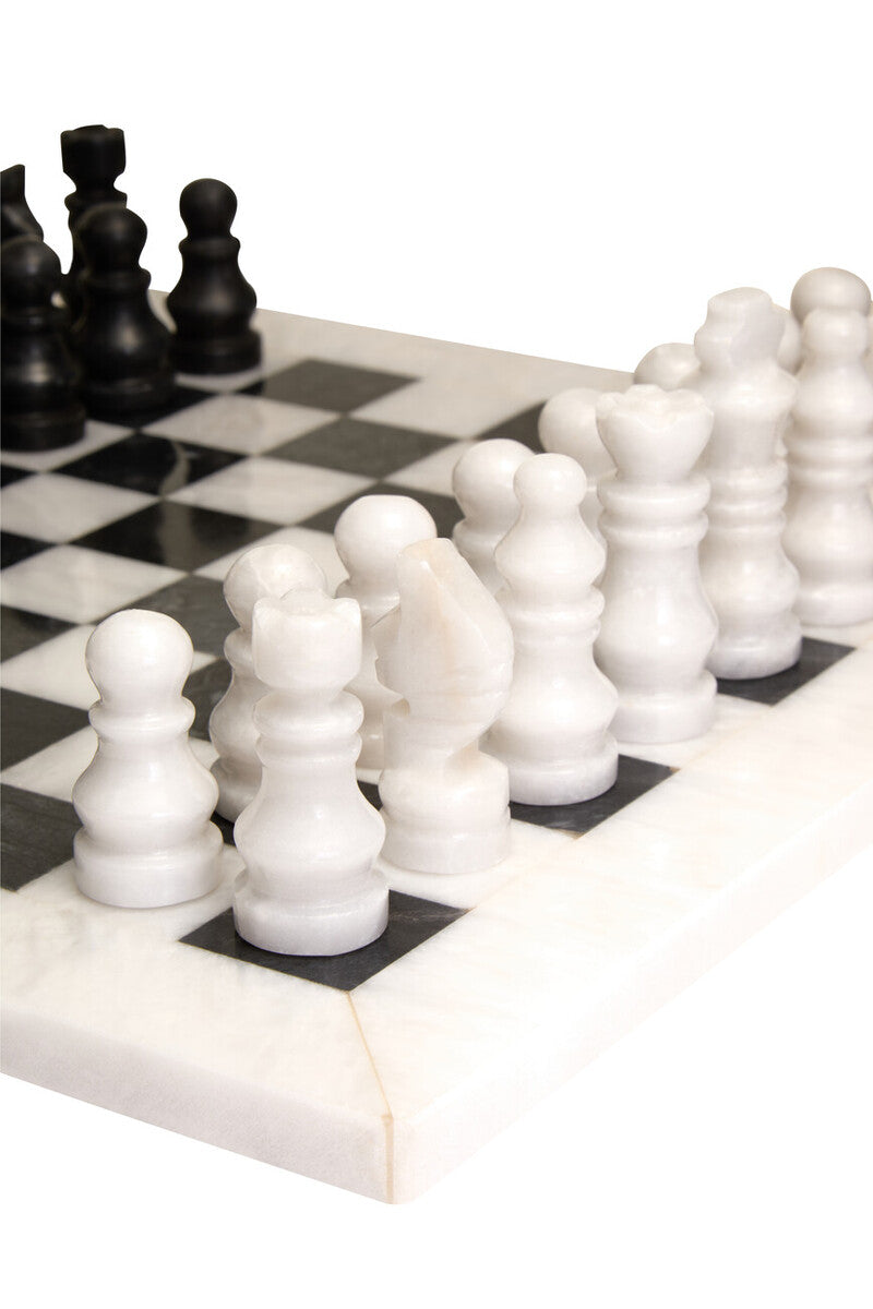 Flos White and Black Small Marble Chess Set - Image 4