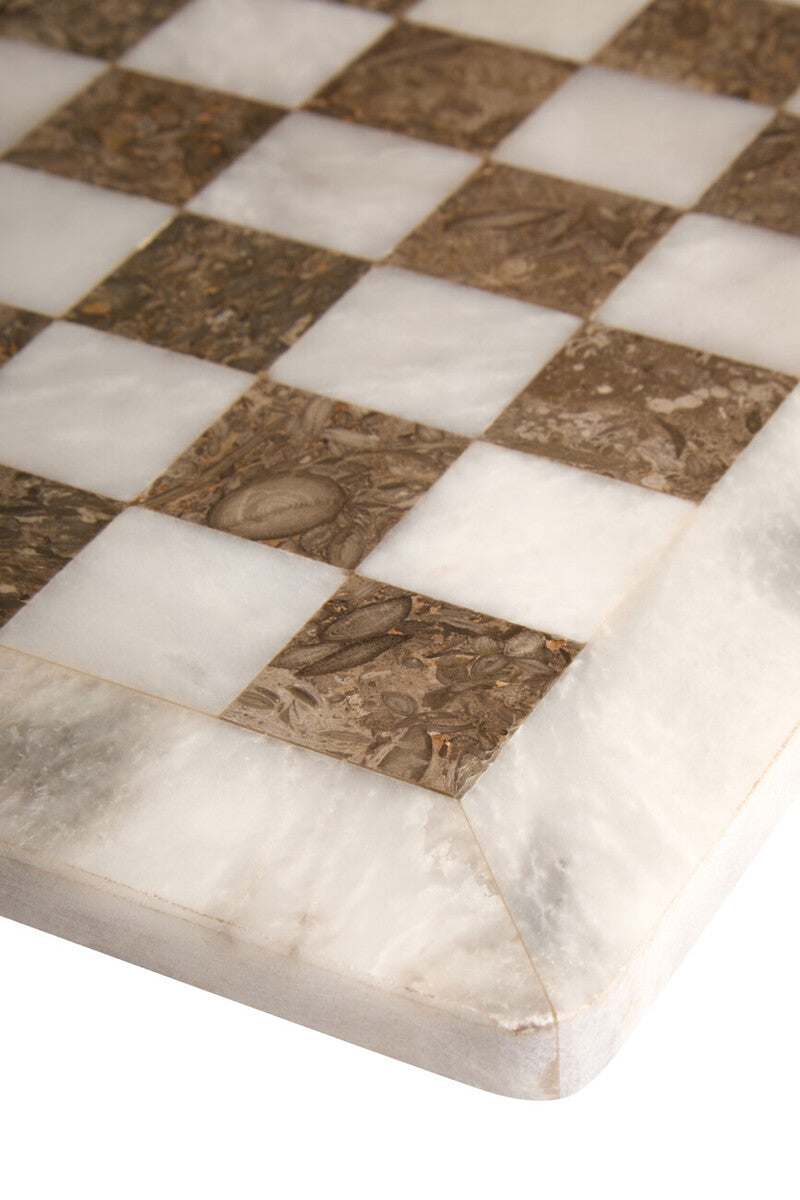 Flos Carved White and Grey Small Marble Chess Set - Image 6