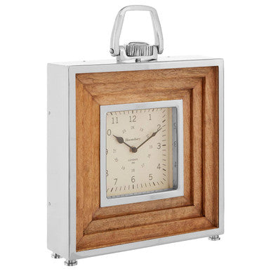 Hampstead Mantel Clock with Wooden Details