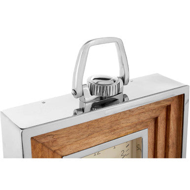 Hampstead Mantel Clock with Wooden Details - Image 4