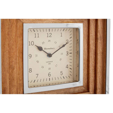 Hampstead Mantel Clock with Wooden Details