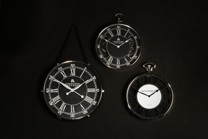 Mateo Nickel Finish Pocket Style Wall Clock