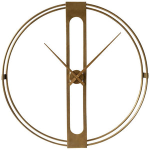 Beauly Gold Finish Dual Ring Wall Clock
