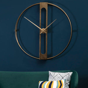 Beauly 107cm Dia Gold Finish Dual Ring Wall Clock