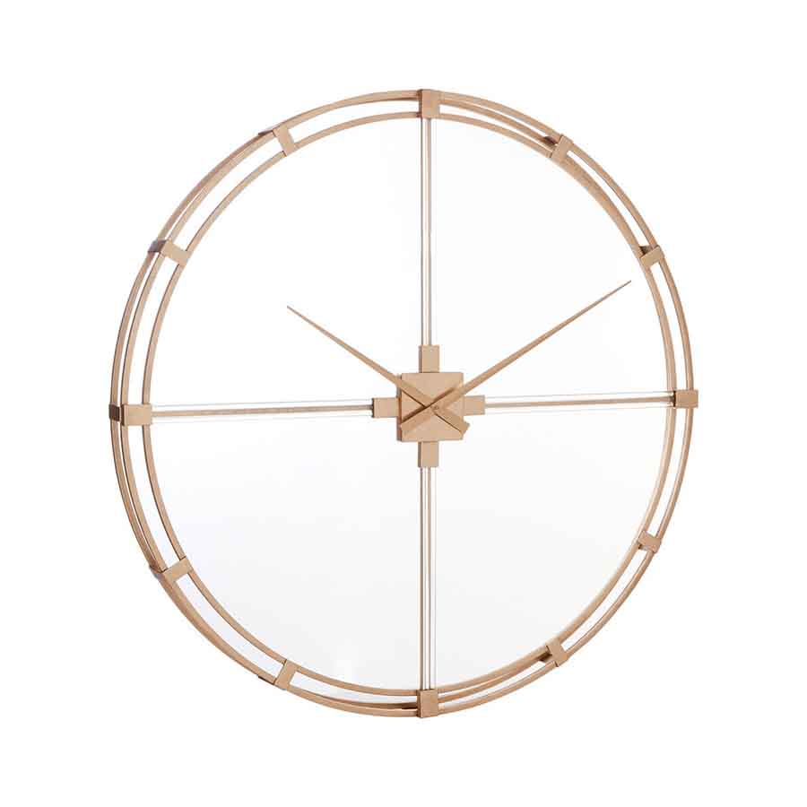 Beauly Gold Finish Metal Wall Clock