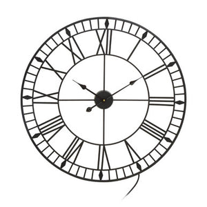 Genova Large Black And White Led Wall Clock