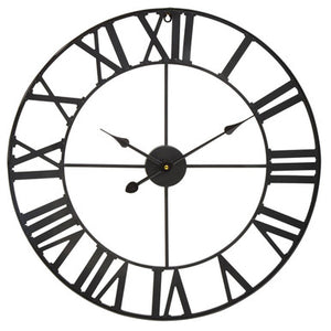Genova Black Metal Wall Clock