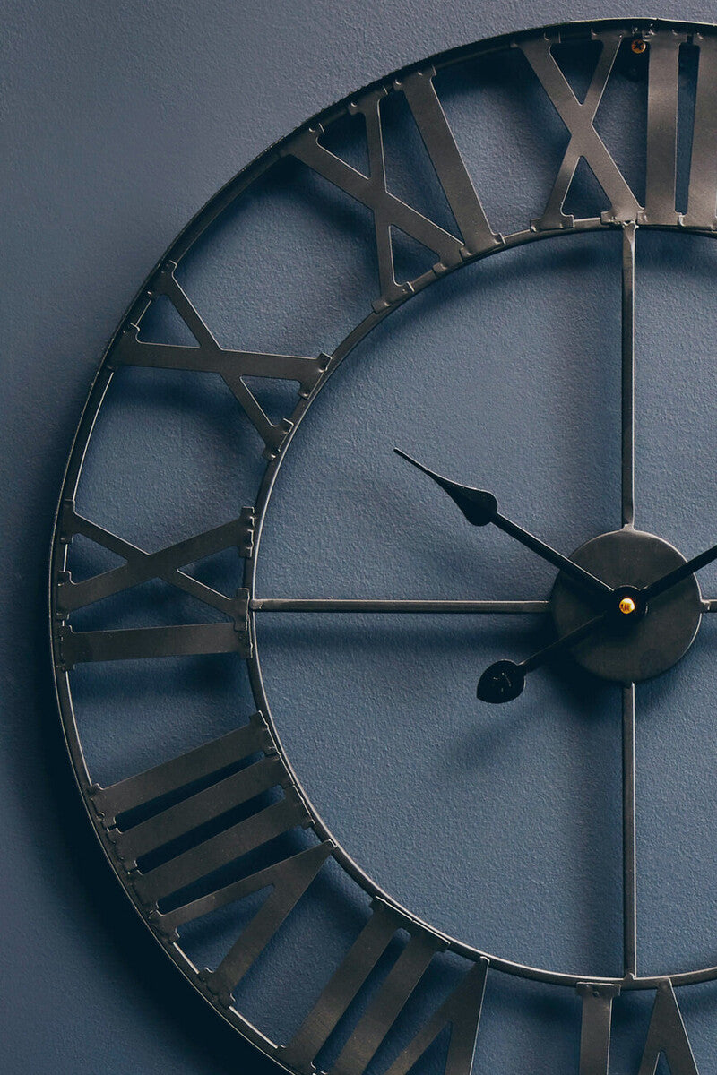 Genova Black Metal Wall Clock