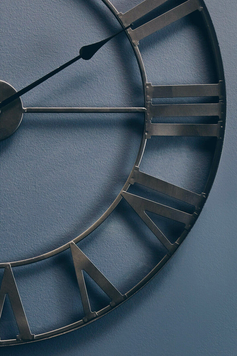 Genova Black Metal Wall Clock