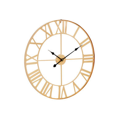 Genova Large Gold Metal Wall Clock
