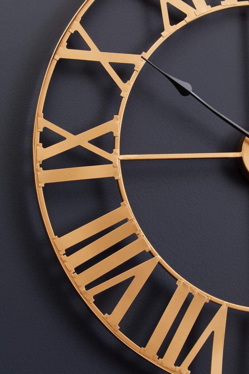 Genova Large Gold Metal Wall Clock - Image 4