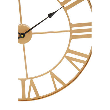 Genova Large Gold Metal Wall Clock