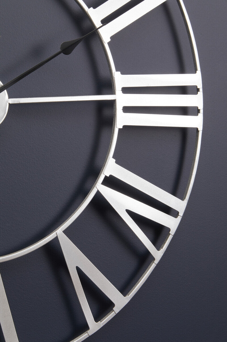 Genova Silver Metal Wall Clock - Image 4