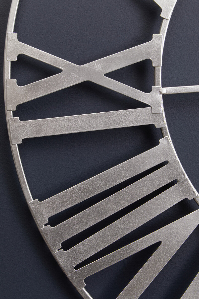 Genova Silver Metal Wall Clock - Image 5
