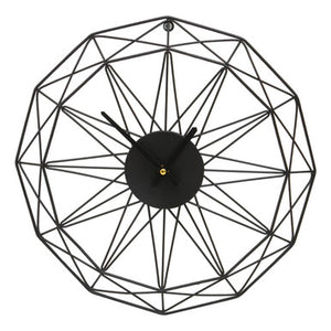 40cm Dia Small Black Metal Wall Clock | Genova