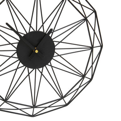 Genova Small Black Metal Wall Clock - Image 4