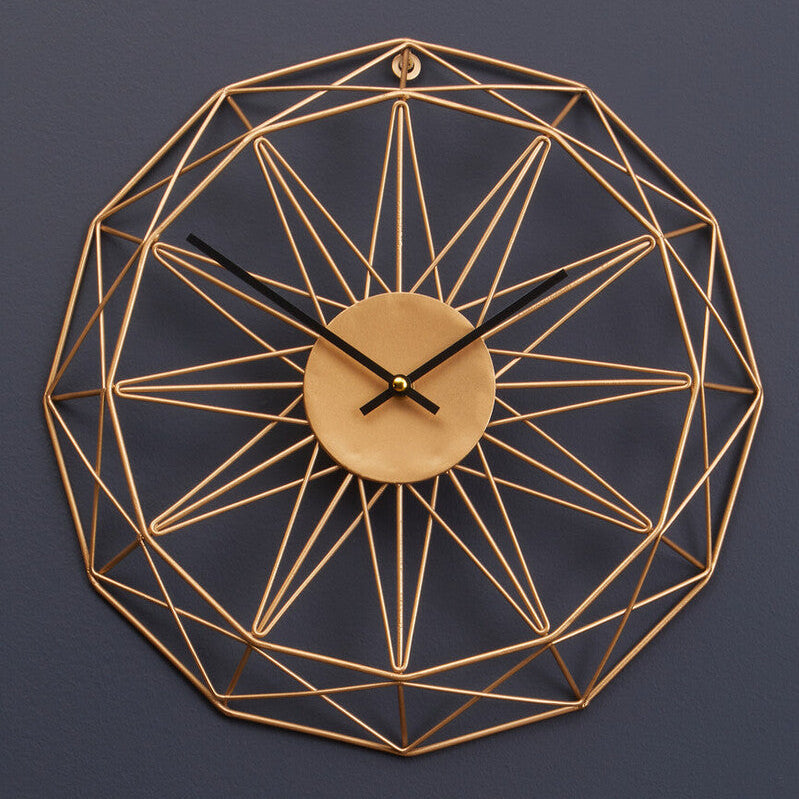 Genova Small Gold Metal Wall Clock