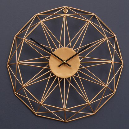 Genova Small Gold Metal Wall Clock