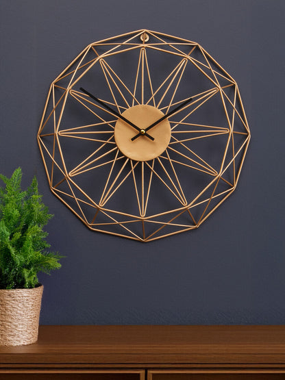 Genova Small Gold Metal Wall Clock