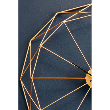 Genova Geometric Gold Metal Wall Clock - Image 5