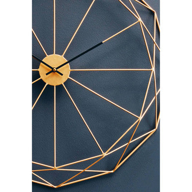 Genova Geometric Gold Metal Wall Clock - Image 6