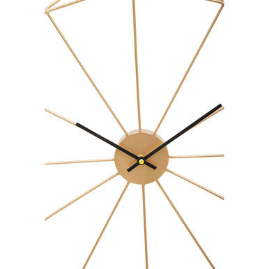Genova Geometric Gold Metal Wall Clock - Image 7