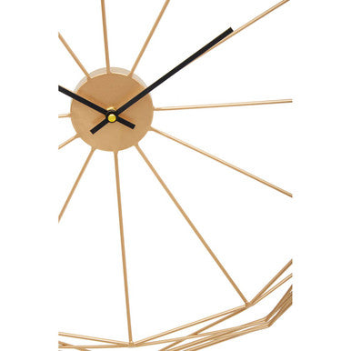Genova Geometric Gold Metal Wall Clock - Image 9
