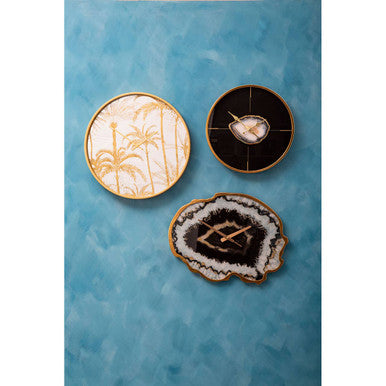 Celina Black And Gold Round Wall Clock