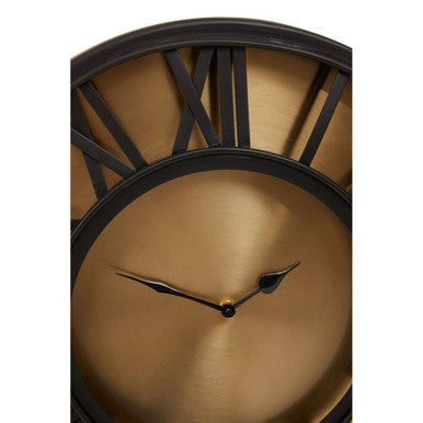 Mateo Black and Antique Gold Small Wall Clock - Image 5