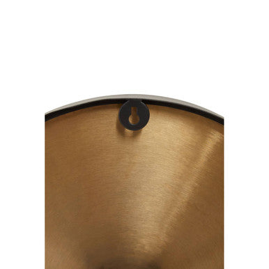 Mateo Black and Antique Gold Small Wall Clock