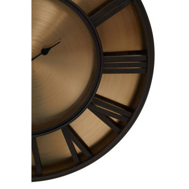 Mateo Black and Antique Gold Large Wall Clock - Image 4