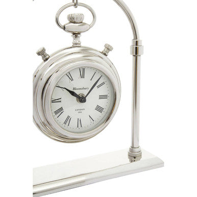 Hampstead Small Silver And Antique Brass Mantel Clock - Image 6