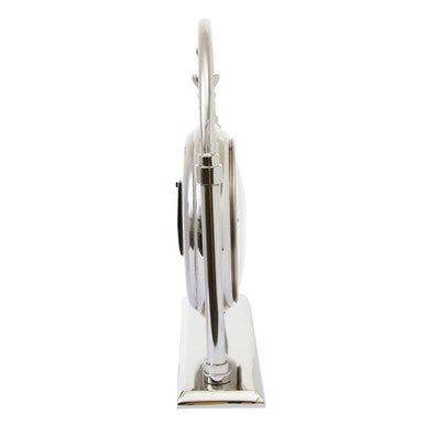 Hampstead Large Silver And Antique Brass Mantel Clock