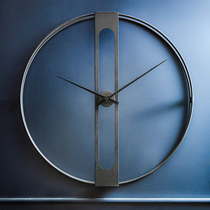 Beauly Black Metal Wall Clock
