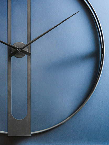 Beauly Black Metal Wall Clock