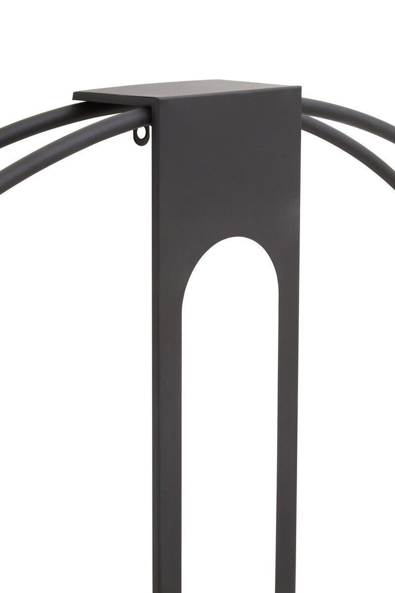 Beauly Black Metal Wall Clock