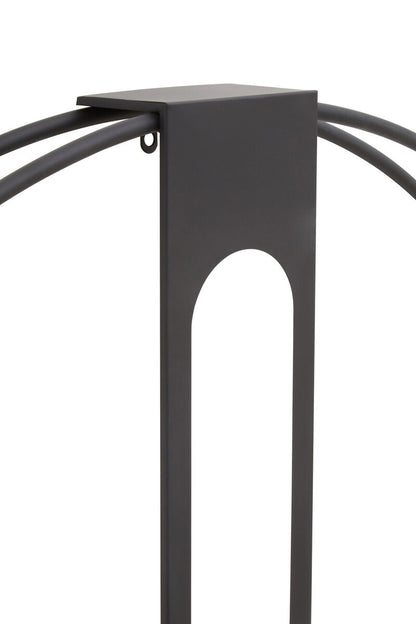 Beauly Black Metal Wall Clock