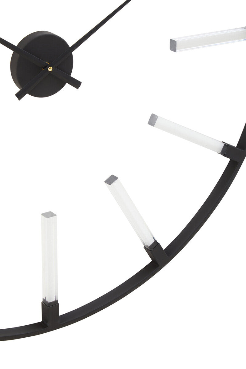 Beauly Black Finish Metal Wall Clock