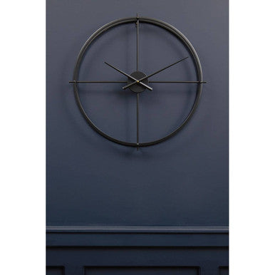 Kent Large Black Finish Wall Clock