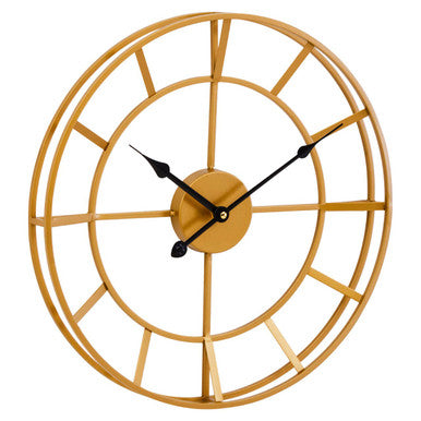 Kent Small Gold Finish Metal Wall Clock
