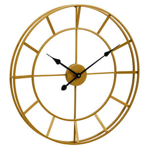 Kent Large Gold Finish Metal Wall Clock