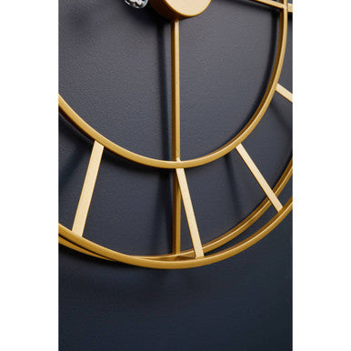 Kent Large Gold Finish Metal Wall Clock