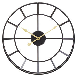 Kent Small Black Finish Metal Wall Clock