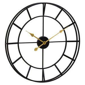 Kent Large Black Finish Metal Wall Clock