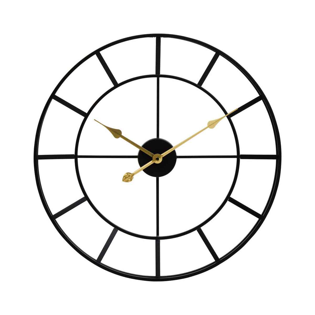 Kent Large Black Finish Metal Wall Clock