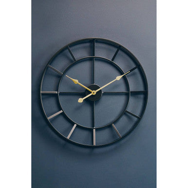 Kent Large Black Finish Metal Wall Clock - Image 4