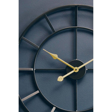 Kent Large Black Finish Metal Wall Clock - Image 5