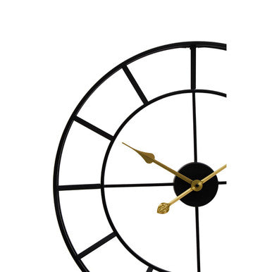 Kent Large Black Finish Metal Wall Clock - Image 7