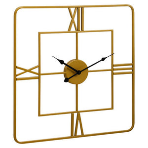 Kent Small Gold Finish Square Wall Clock